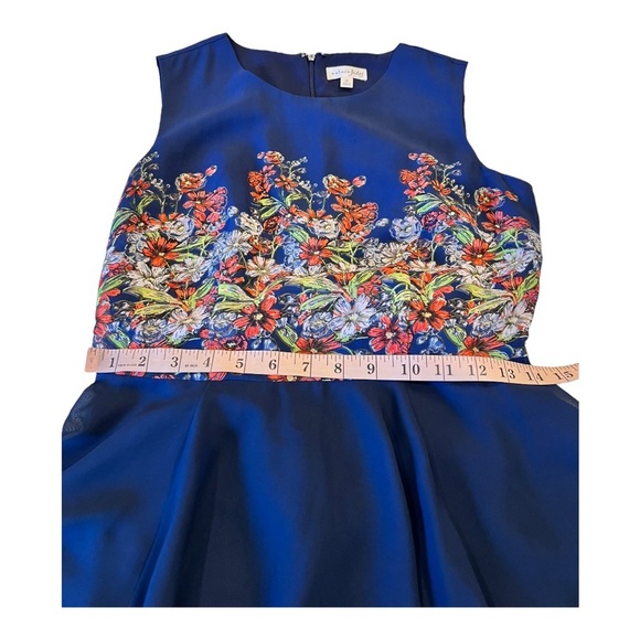 Maison Jules  Floral Print Sleeveless Casual Dress 71087MJ Blue combo Small - Picture 6 of 15